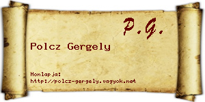 Polcz Gergely névjegykártya